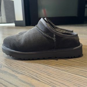 Ugg slip on shearling shoes.